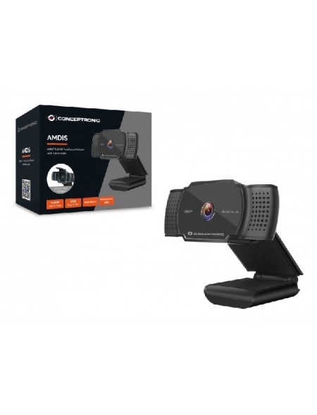 ÷ Webcam hd conceptronic amdis 2k interpolado usb 3.6mm autofocus 30 fps angulo vision 72? microfono i